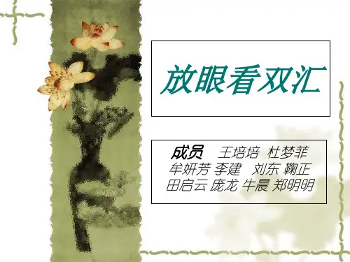 双汇财务分析资料讲解