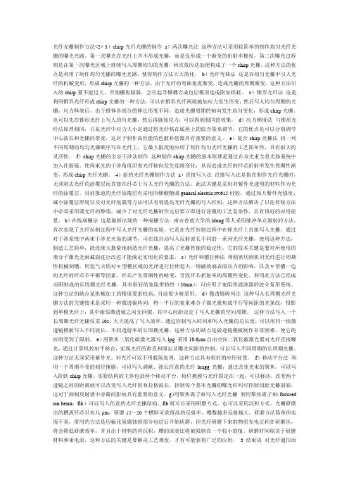 光纤光栅制作方法