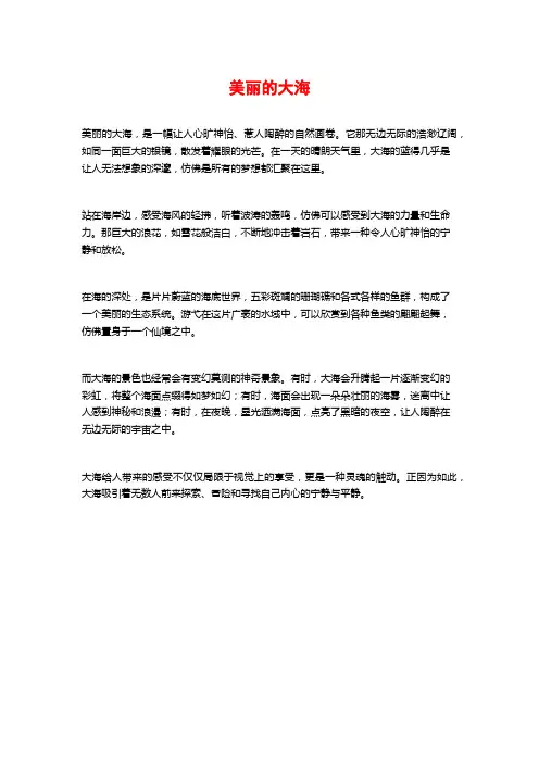 美丽的大海