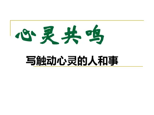 高中语文心音共鸣写触动心灵的人和事课件PPT 