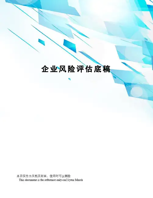 企业风险评估底稿