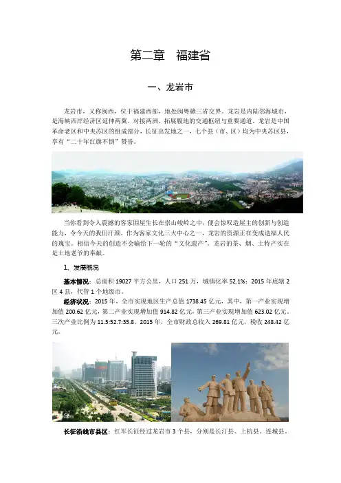 长征沿线地区特色文产资料——龙岩市