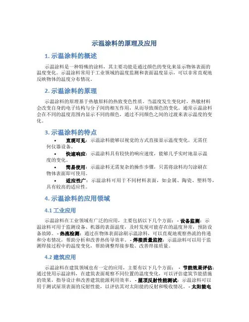 示温涂料的原理及应用