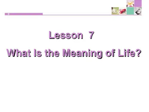 《What Is the Meaning of Life》Great People PPT教学课件
