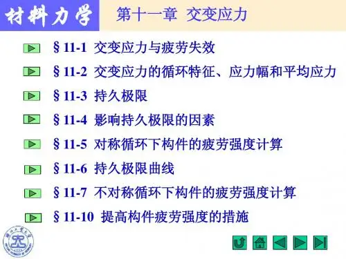 材料力学第11章——交变应力