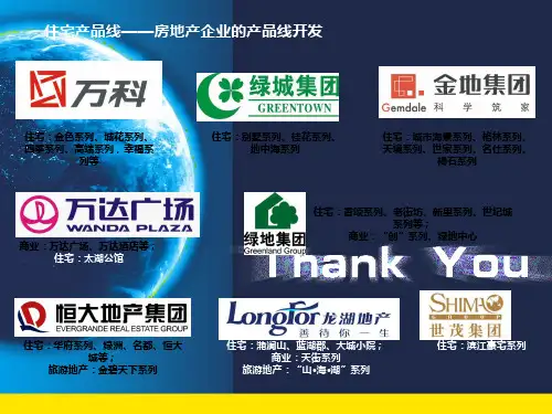 万科产品线概况