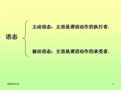 被动语态PPT教学课件