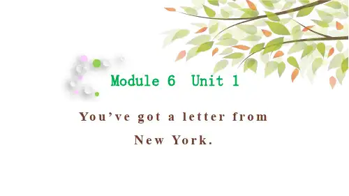 外研版六年级英语上册教学课件M6 Unit 1