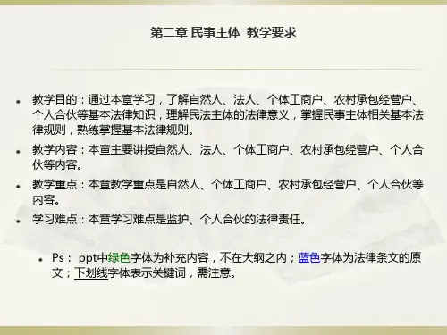 第二 民事主体