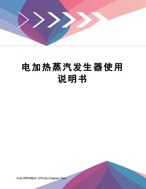 电加热蒸汽发生器使用说明书
