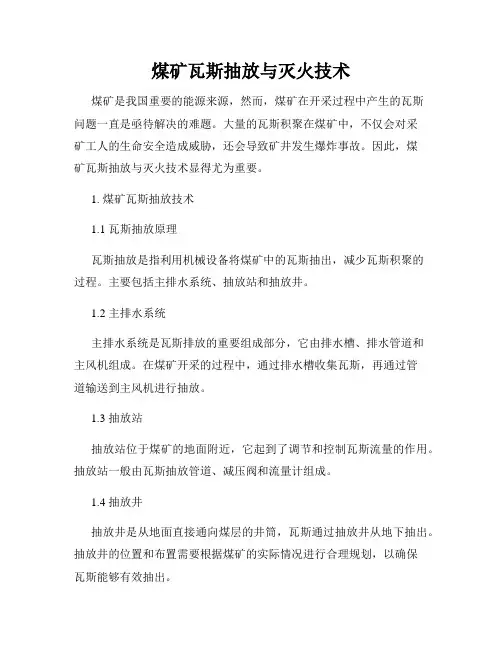 煤矿瓦斯抽放与灭火技术