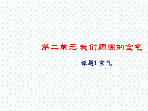 人教版初三化学第二单元课题1空气(共26张PPT)