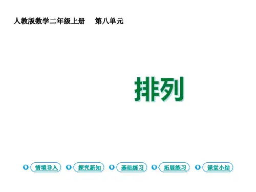 二年级上册数学课件 - 数学广角 搭配  第1课时 排列