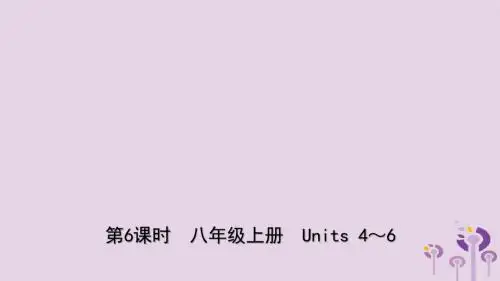 山东省青岛市2019年中考英语一轮复习第6课时八上Units4_6课件