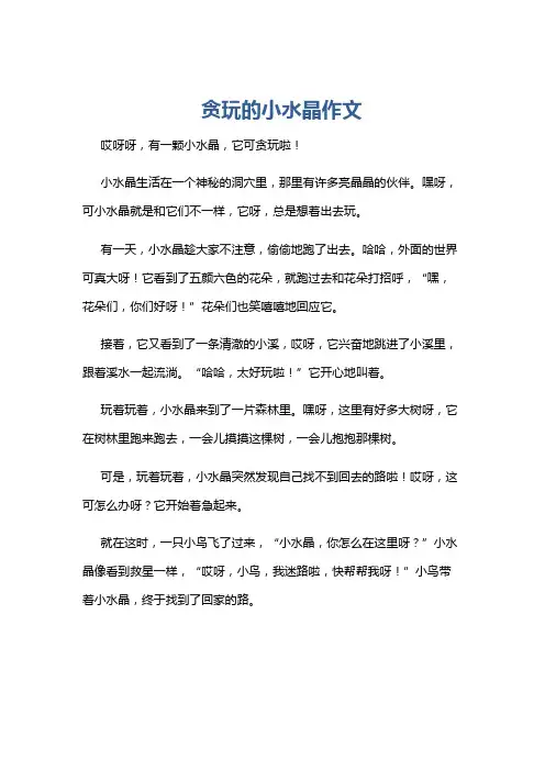 贪玩的小水晶作文