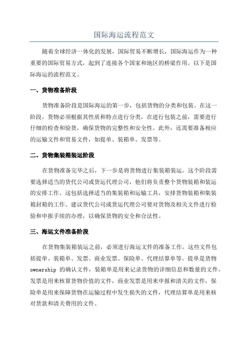 国际海运流程范文