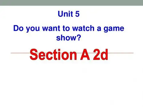 人教英语八年级上册 Unit5Section A 2d(共34张PPT)
