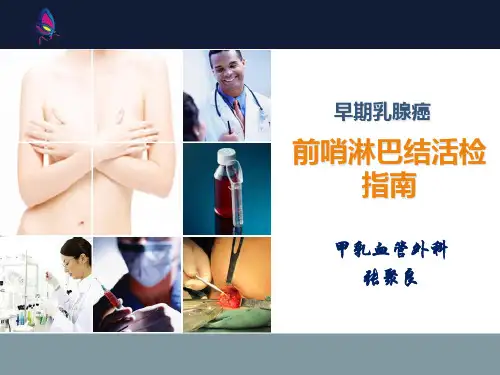 早期乳腺癌前哨淋巴结活检指南ppt课件