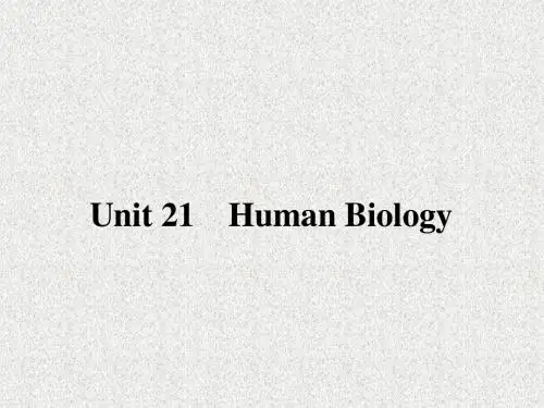 北师大版高中英语选修七Unit 21《Human Biology》(Lesson 1)课件2