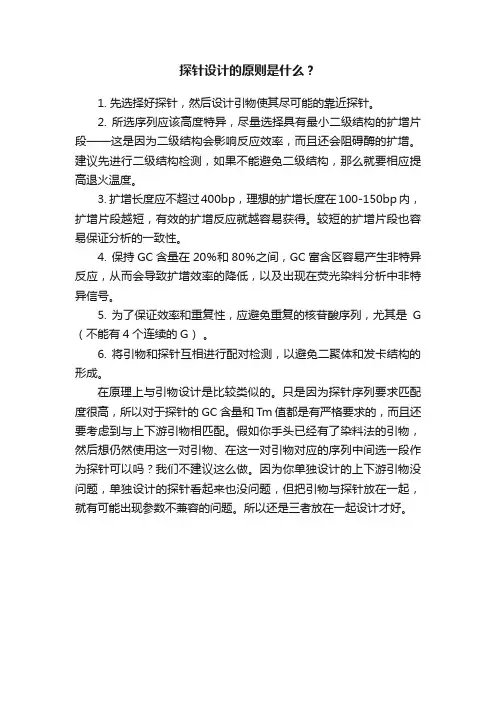 探针设计的原则是什么？
