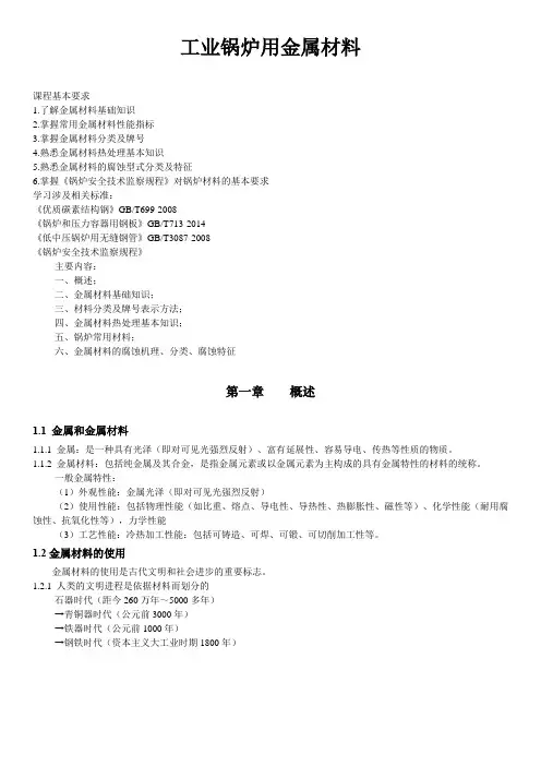 工业锅炉用金属材料