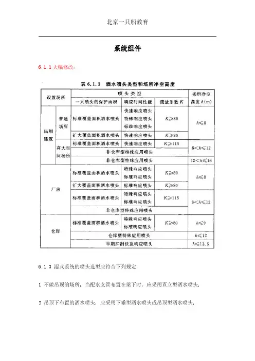 3.12《自动喷水灭火系统设计规范》 GB 50084-2017新规需注意条款