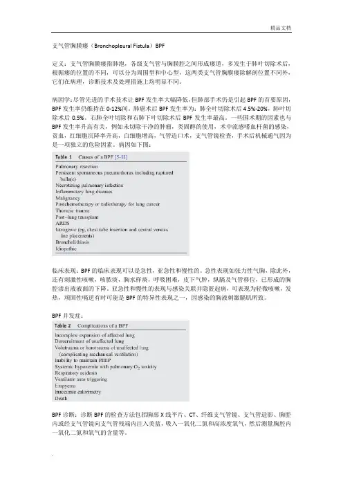 支气管胸膜瘘