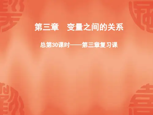 北师大版七年级数学下册课件：第三章复习课(共19张PPT)