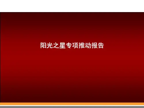 1.阳光之星专项报告资料讲解