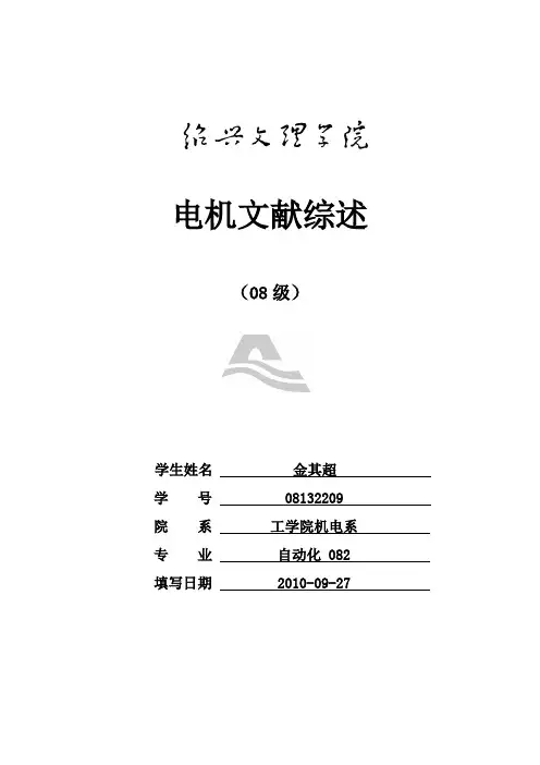 电机文献综述