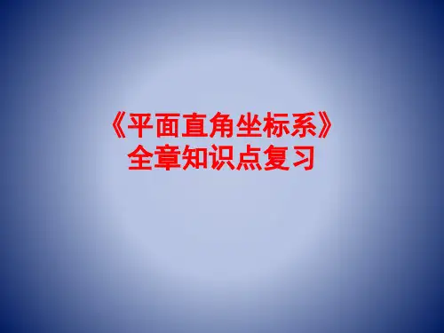 中考复习《平面直角坐标系》 全章知识点复习精华版 (共19张PPT)