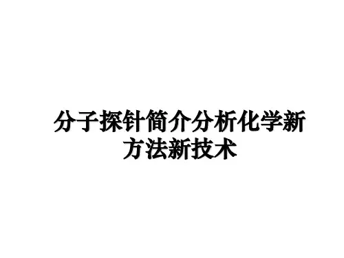 最新分子探针简介分析化学新方法新技术课件ppt