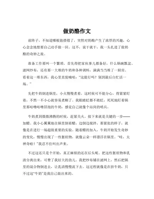 做奶酪作文