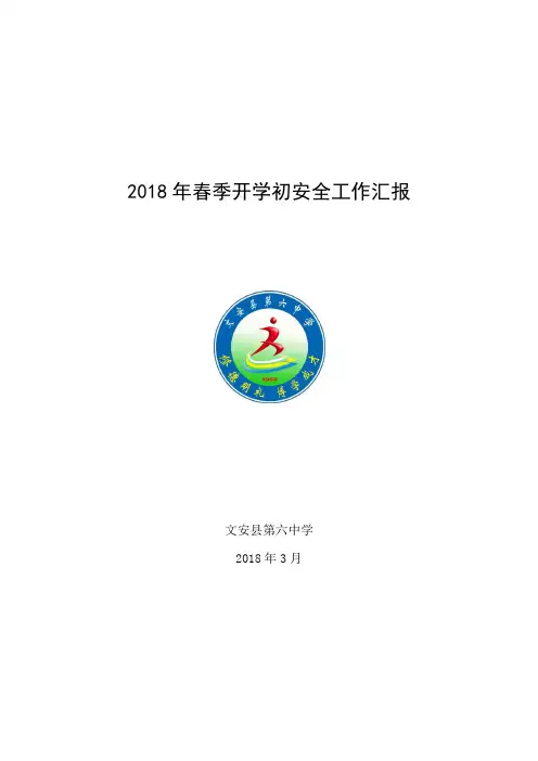 2018年春季开学初安全工作汇报