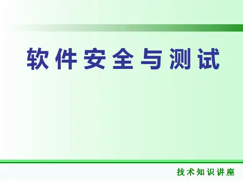 软件安全与测试