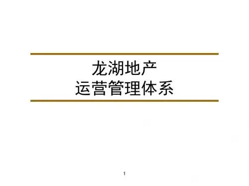 龙湖运营管理体系教材