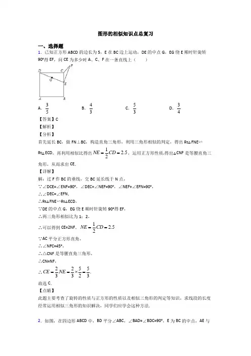 图形的相似知识点总复习