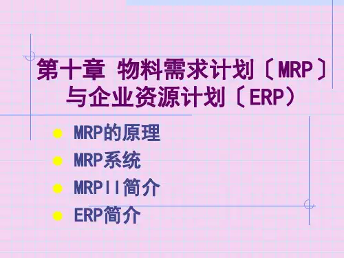 第十章MRP系统ppt课件
