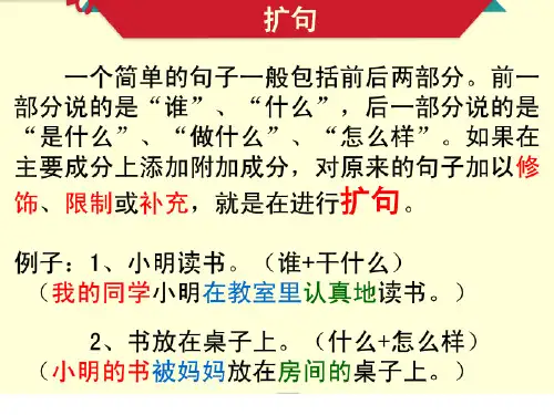 小学三年级缩句扩句 练习