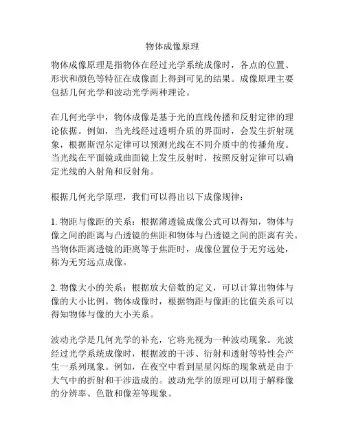 物体成像原理
