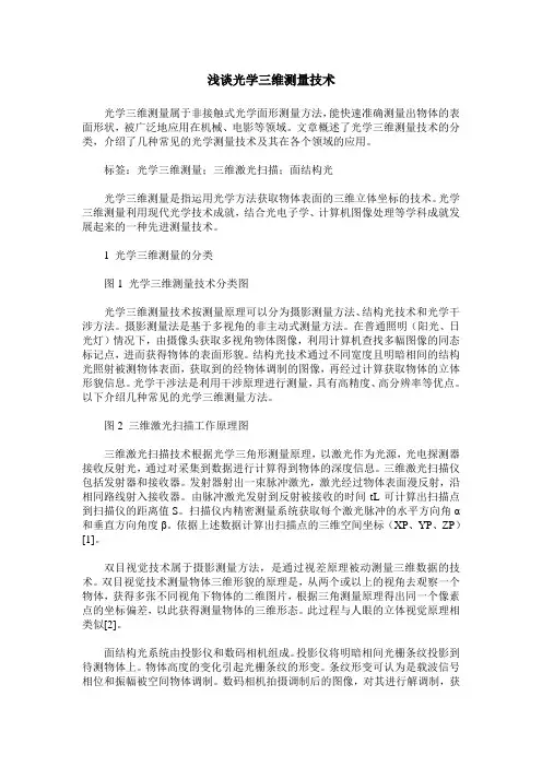 浅谈光学三维测量技术