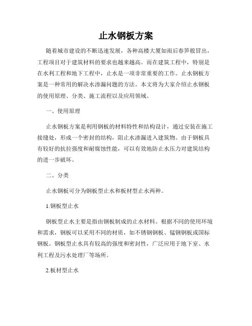 止水钢板方案