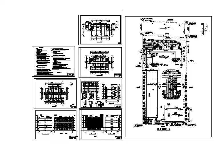 某地区宿舍楼建筑设计方案图(含设计说明)