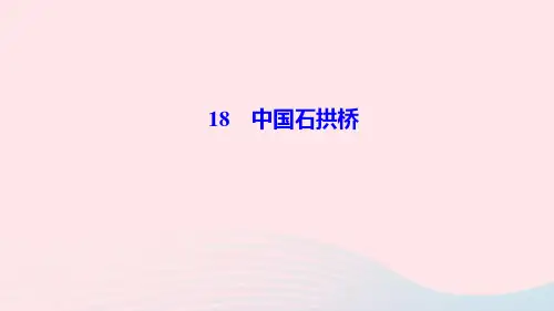 八年级语文上册第五单元18中国石拱桥作业课件新人教版