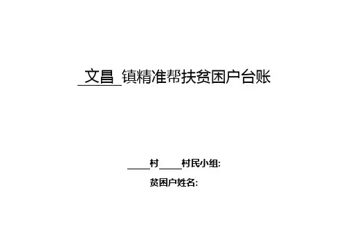 文昌 镇精准帮扶贫困户台账