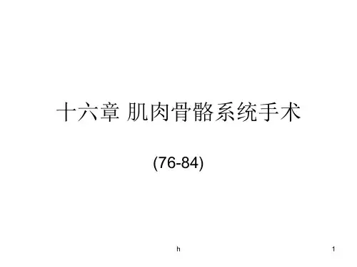 医学课件)第十六章肌肉骨骼系统手术