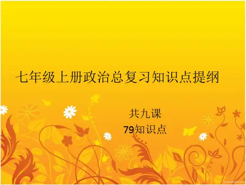人教版七年级政治上册期末总复习