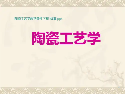 陶瓷工艺学PPT课件