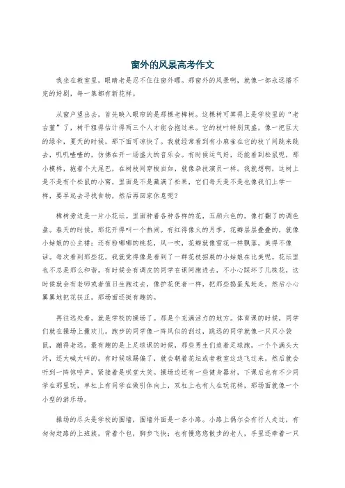 窗外的风景高考作文