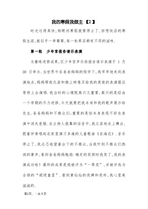 我的寒假我做主(1)